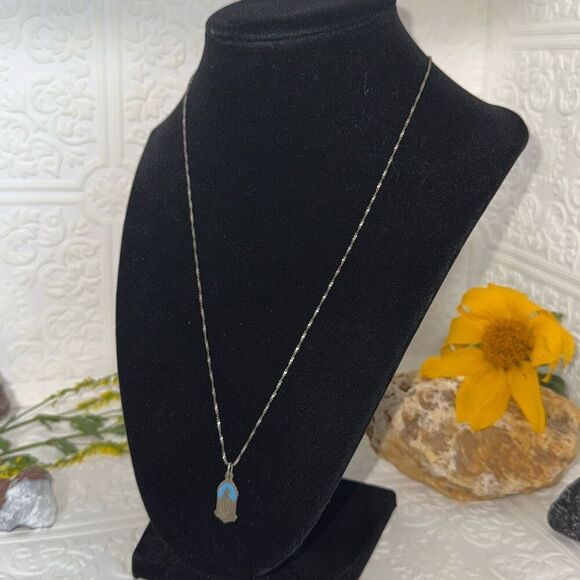 Vintage Catholic Blue Enamel Miraculous Medal Mary Religious Pin Pendant Jesus 9 - Picture 2 of 16